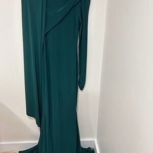 Club L London Green One Shoulder Cape Maxi Dress - NWOT - Size: USA/CAN 2